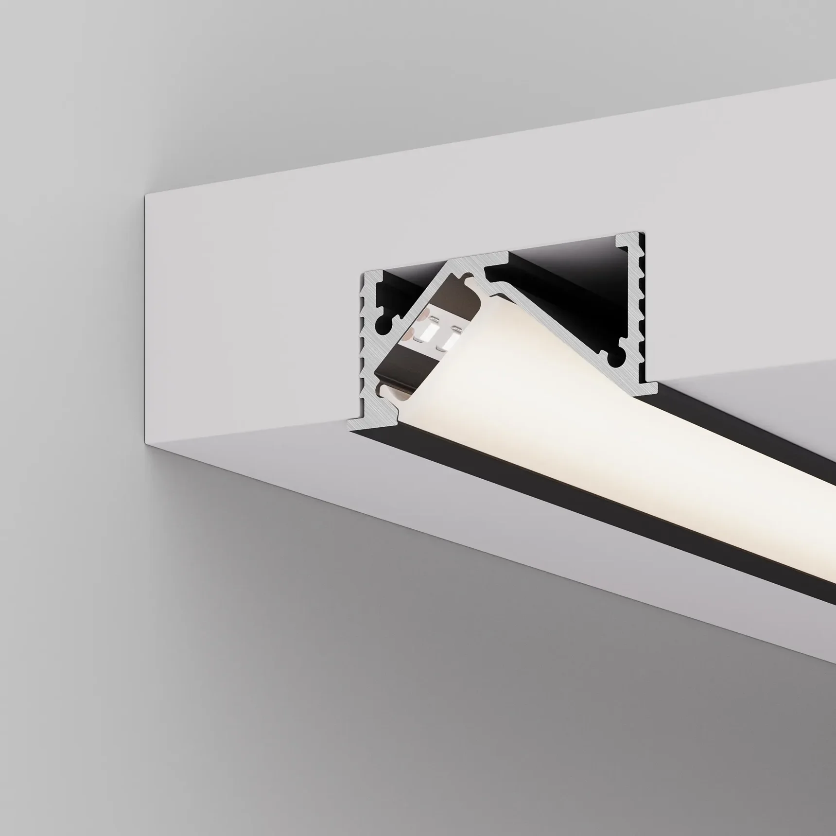 Профиль SL-BEVEL-W32-F-2000 ANOD BLACK (Arlight, Алюминий) 063941