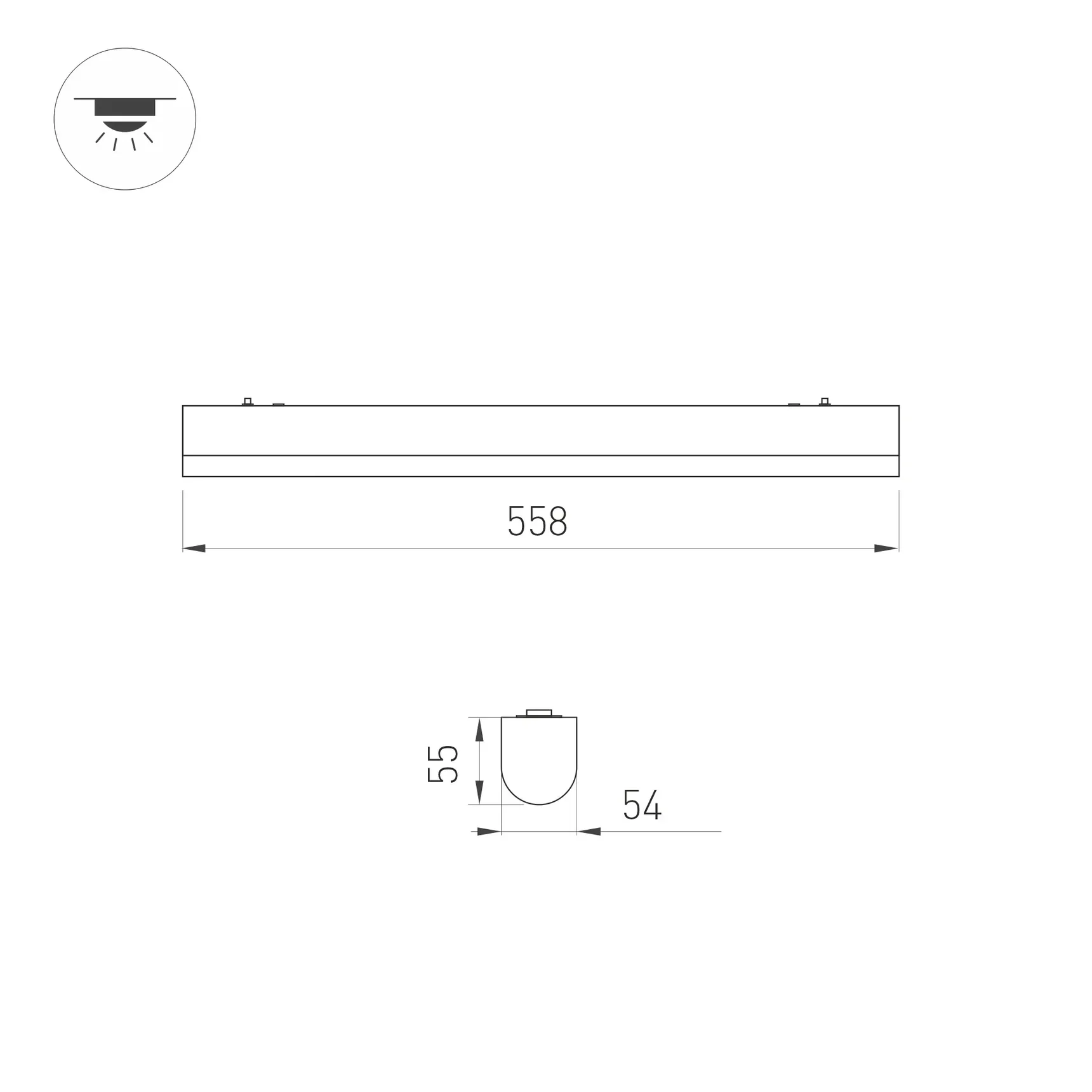 Светильник ALT-LARGO-558-18W Warm3000 (WH, 90 deg, 230V) (Arlight, IP65 Пластик, 5 лет) 064183