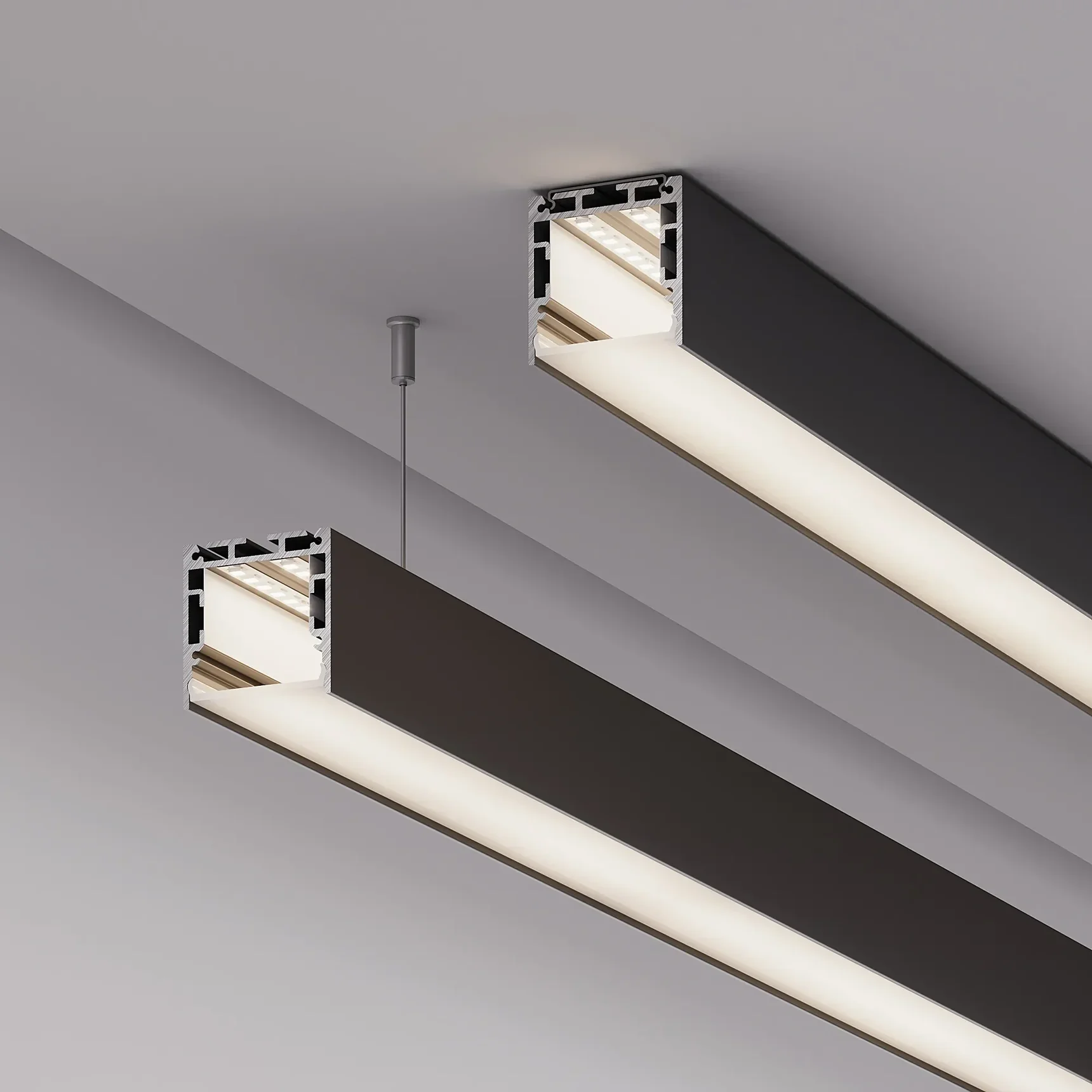 Профиль SL-LINE-3535-2000 BLACK с рефлектором (Arlight, Алюминий) 064461
