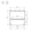 Профиль SL-LINE-5050-3000 BLACK с рефлектором (Arlight, Алюминий) 064469