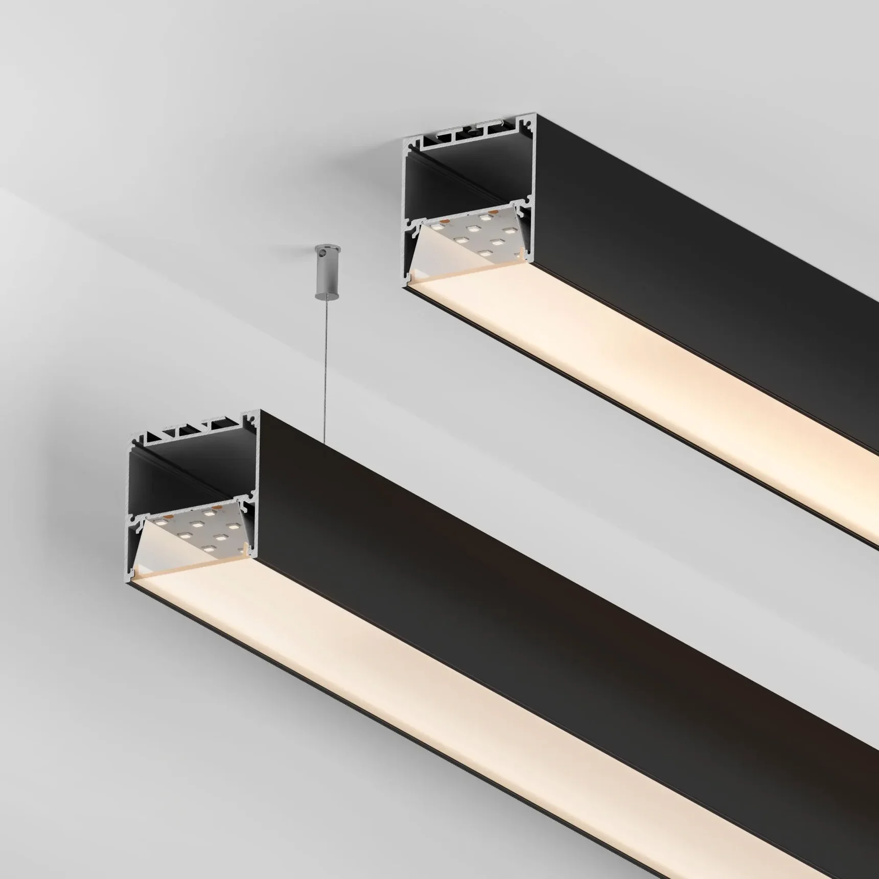 Профиль SL-LINE-5050-3000 BLACK с рефлектором (Arlight, Алюминий) 064469