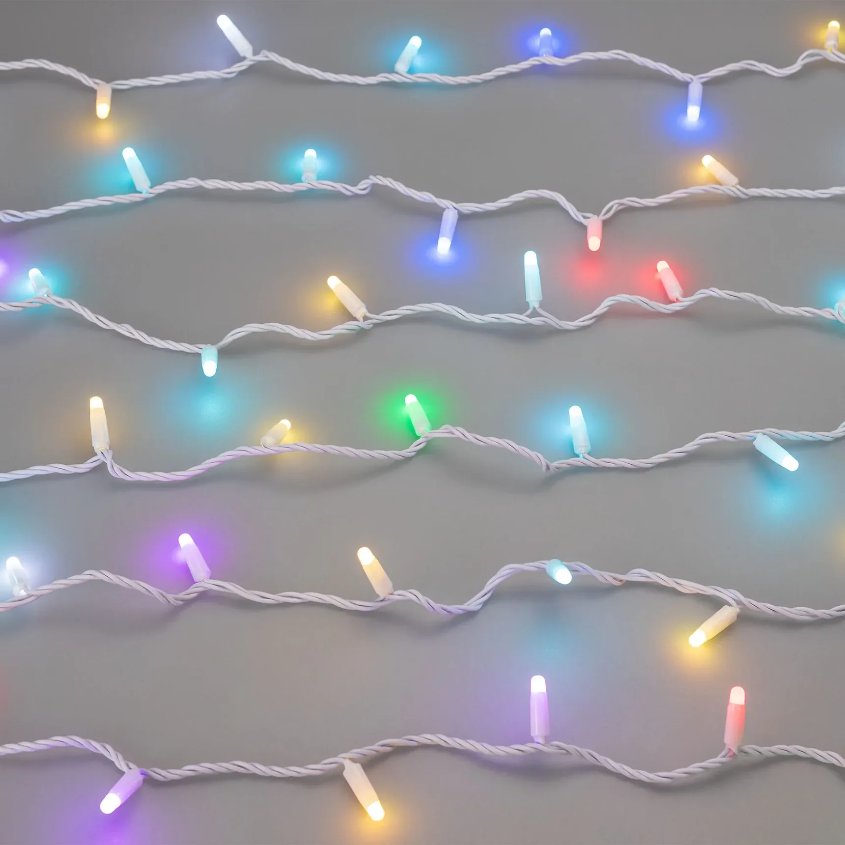 Светодиодная гирлянда ARD-STRING-CLASSIC-20000-WHITE-200LED-MILK-SYNC RGB (230V, 13W, RF ПДУ, 3000) (Ardecoled, IP65) 064840