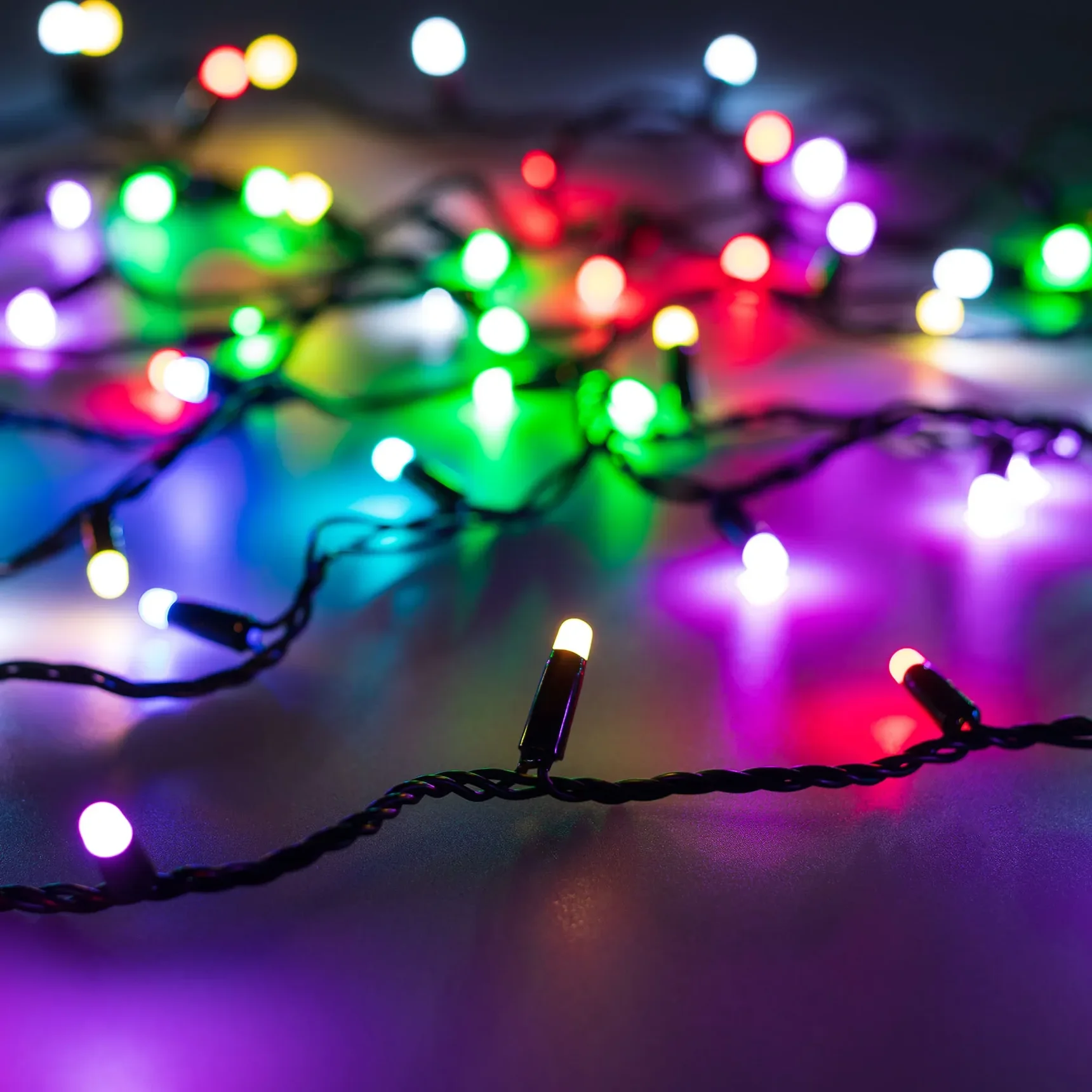 Светодиодная гирлянда ARD-STRING-CLASSIC-10000-BLACK-100LED-MILK-SYNC RGB (230V, 6.5W, RF ПДУ, 1000) (Ardecoled, IP65) 064845