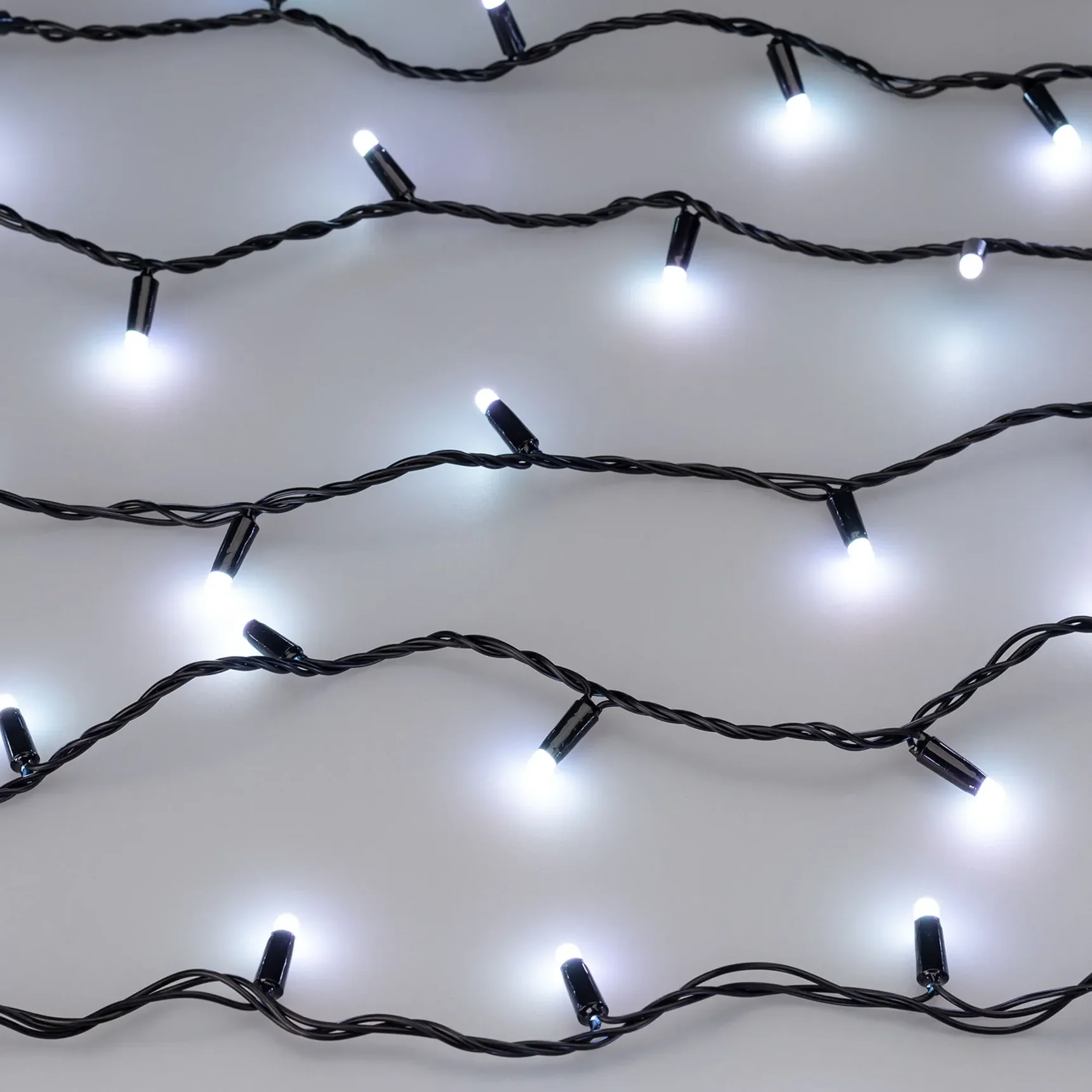 Светодиодная гирлянда ARD-STRING-CLASSIC-20000-BLACK-200LED-MILK-SYNC RGB (230V, 13W, RF/ПДУ, 4000) (Ardecoled, IP65) 064848