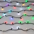 Светодиодная гирлянда ARD-STRING-CLASSIC-20000-BLACK-200LED-MILK-SYNC RGB (230V, 13W, RF/ПДУ, 4000) (Ardecoled, IP65) 064848