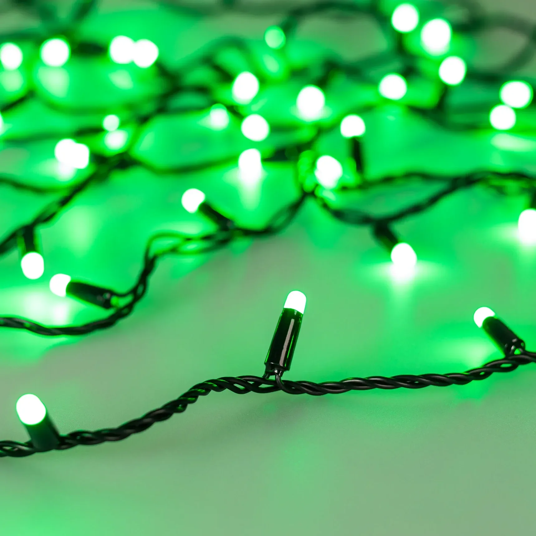 Светодиодная гирлянда ARD-STRING-CLASSIC-20000-BLACK-200LED-MILK-SYNC RGB (230V, 13W, RF/ПДУ, 4000) (Ardecoled, IP65) 064848