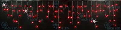 Светодиодная бахрома 112 LED, 6 Ватт, IP54, для улицы и помещения, провод Прозрачный, Свечение: мерцание, RL-i3*0.5F-T/R