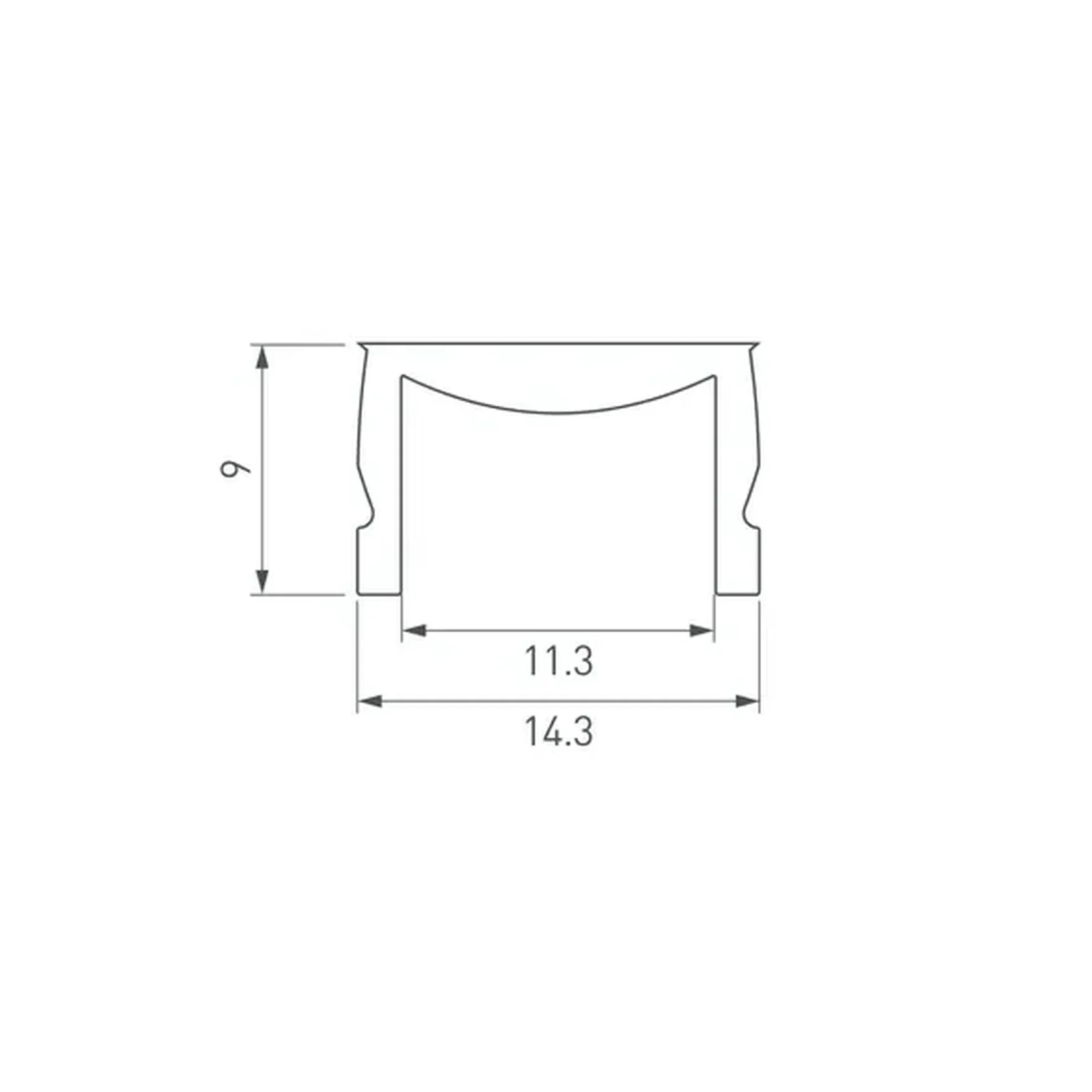 Экран матовый HR-M-IP20-3000 (до IP67 с герметизацией) (Arlight, Пластик) 065927