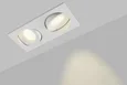 Корпус светильника потолочный встраиваемый наклонно-поворотный, COMBO-2S2-WH, Белый, IP20, COMBO-2S2-WH