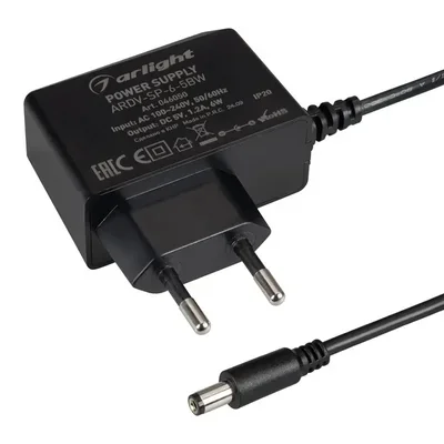 Блок питания ARDV-SP-6-5BW (5V, 1.2A, 6W) (Arlight, Адаптер, 5 лет)
