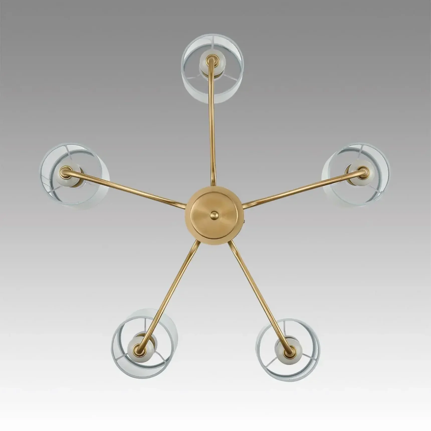 6590/5 CLASSI LN25 латунь/мятный зеленый, металл, керамика/текстиль Люстра подвесная E14 5*40W 220V ANRI