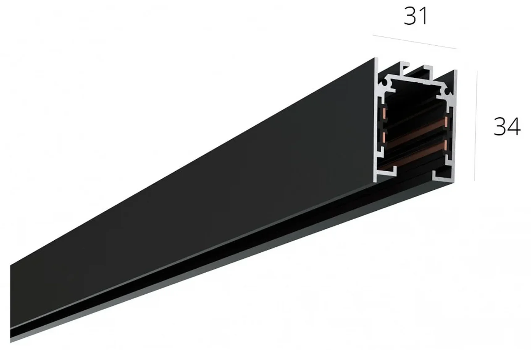 Трек 6063 TR4 RAL9005 — 2500мм