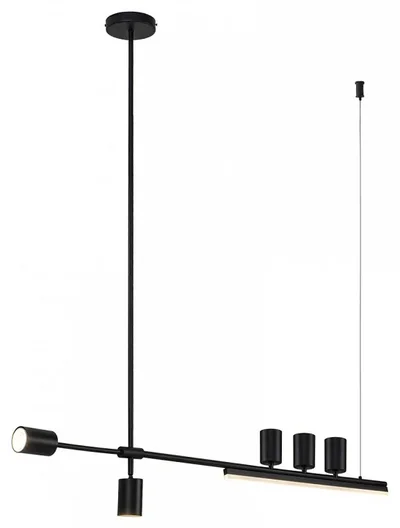Люстра Рия черный L120 h116/86/46 GU10 5*5W+Led 12W (4000K)