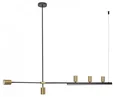 Люстра Рия латунь L120 h116/86/46 GU10 5*5W+Led 12W (3000K)