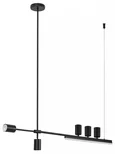 Люстра Рия черный L150 h116/86/46 GU10 5*5W+Led 15W (4000K)