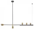 Люстра Рия латунь L180 h116/86/46 GU10 5*5W+Led 18W (3000K)