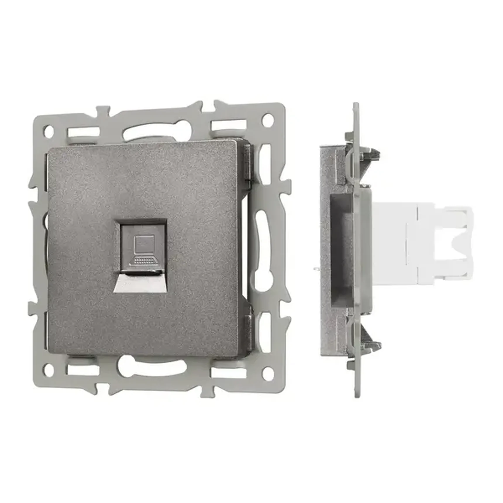 Механизм компьютерной розетки SCT-MPC1-PL-GR (RJ-45, CAT6) (Arlight, -)