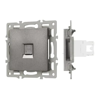 Механизм компьютерной розетки SCT-MPC1-PL-GR (RJ-45, CAT6) (Arlight, -)