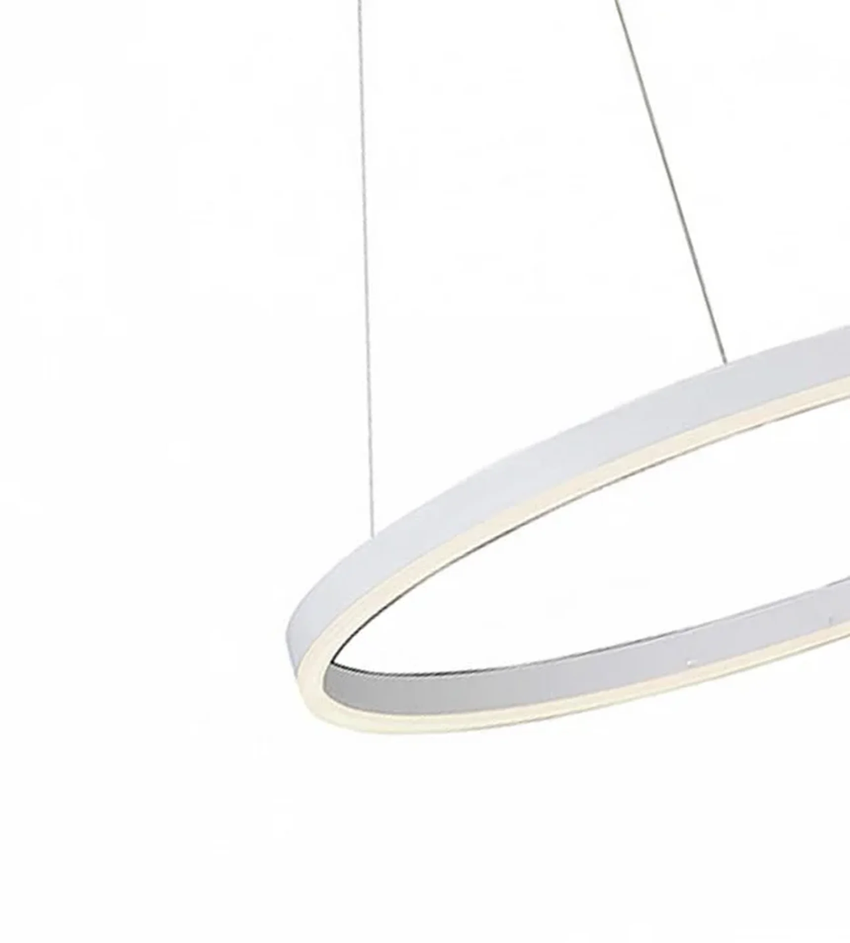 08213,01A(4000K) Подвесной светильник Тор белый d60 h150 Led 33W (4000K) 2 типа крепления