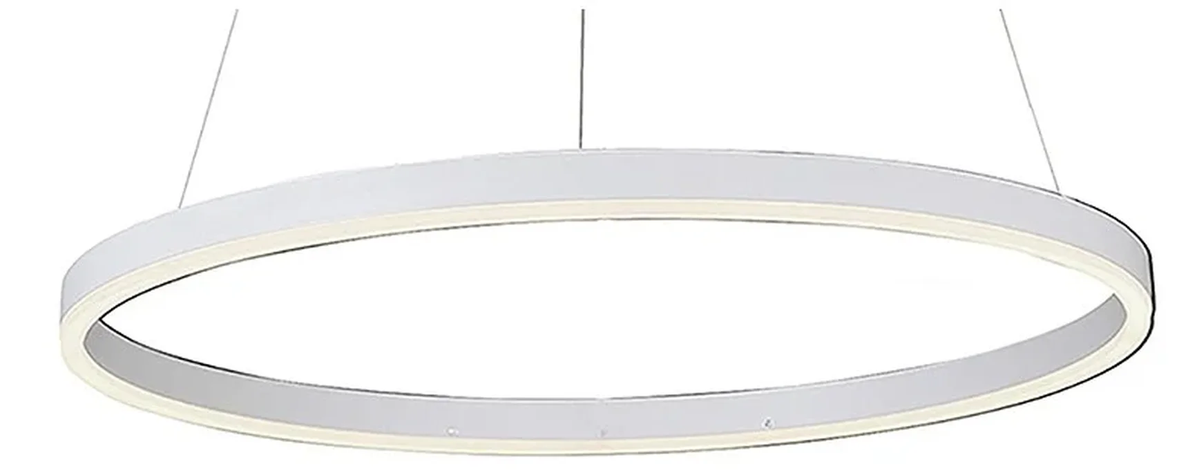 08213,01A(4000K) Подвесной светильник Тор белый d60 h150 Led 33W (4000K) 2 типа крепления