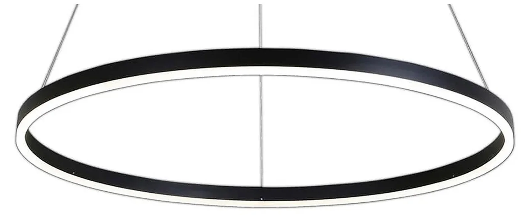 08213,19A(3000K) Подвесной светильник Тор черный d60 h150 Led 36W (3000K) 2 типа крепления