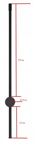 08423-80,19(4000K) Бра Локи черный h80 w10,5*6 Led 16W (4000K)