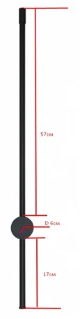 08423-80,36(3000K) Бра Локи латунь h80 w10,5*6 Led 16W (3000K)