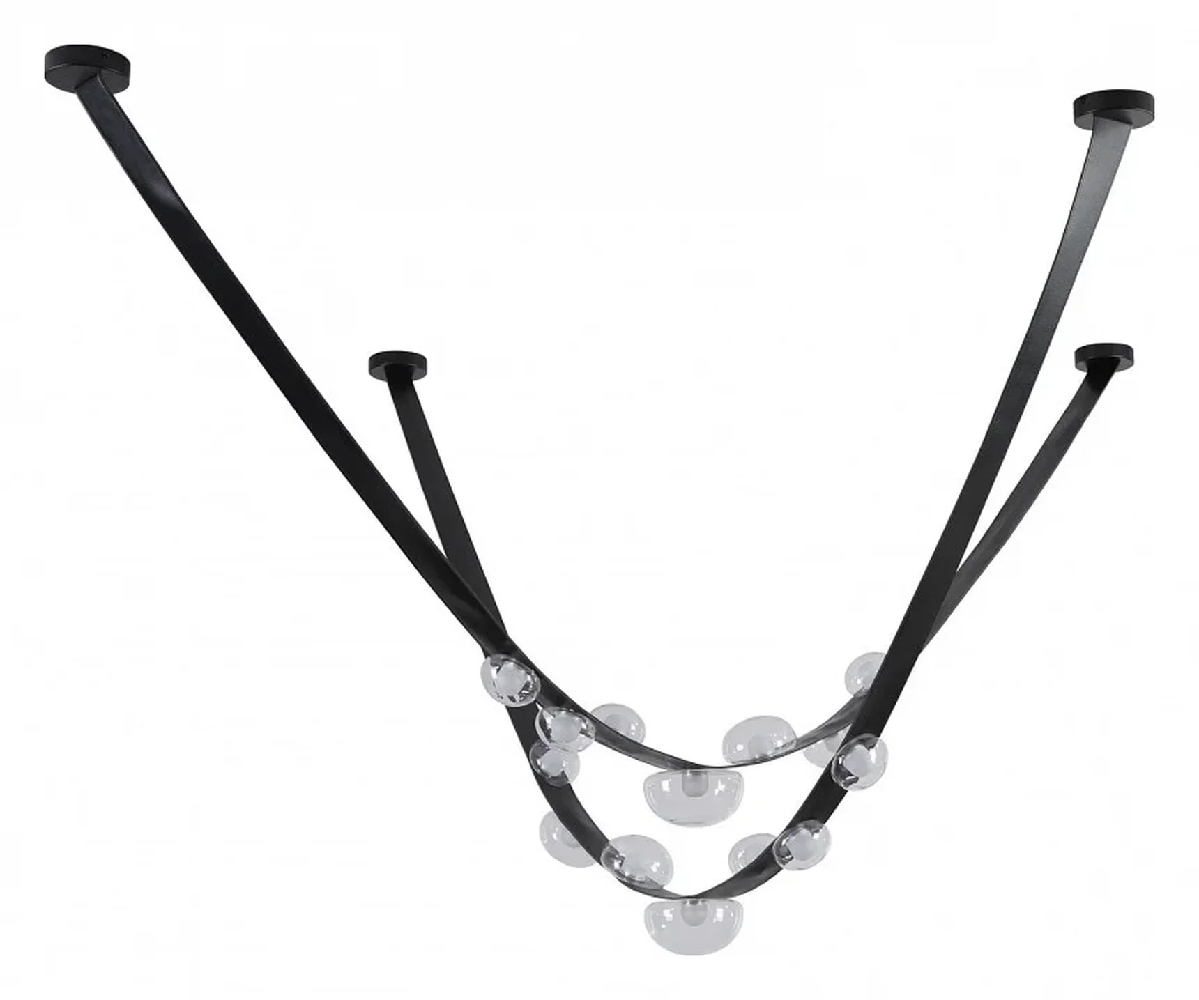 08460-300,19(21) Подвесной светильник Дэлви черный L300 Led 21W (3000K)