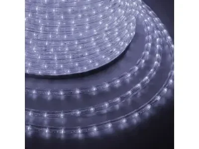 Дюралайт LED, эффект мерцания (2W) - белый Эконом 24 LED/м , бухта 100м