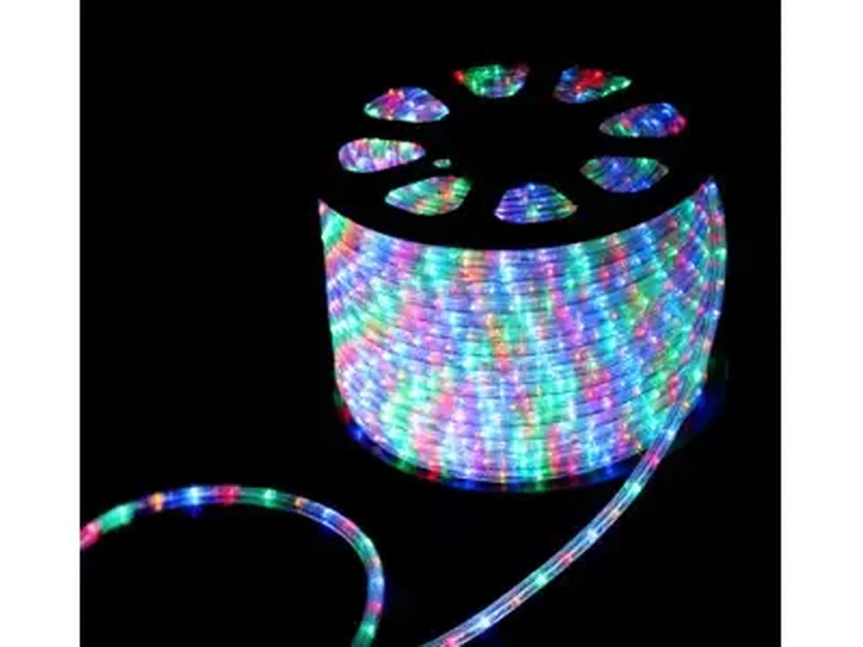 Дюралайт LED, свечение с динамикой (3W) - мульти (RYGB), 30 LED/м, бухта 100м
