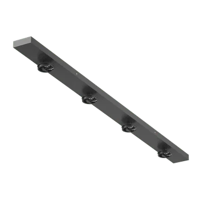 Крепление сменное М14 для светильников MINI VILLY, поворотное накладное четверное, цвет Черный, MINI-VL-M14-BL