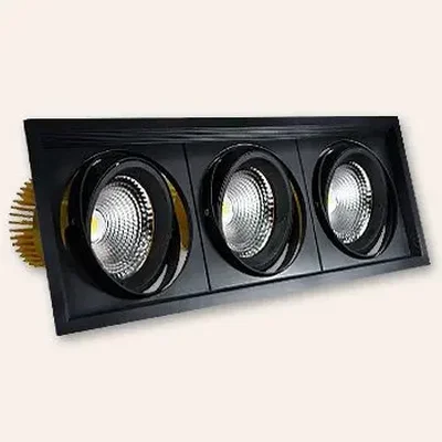 Карданный светодиодный светильник 220 Вольт, 75 Ватт, 12/24/38/60, IP20, FLED-DL 002-25x3-BL-3000К