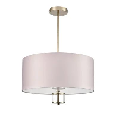 8109/5C MODERNI LN25 латунь титаниум/бежевый, металл/текстиль/стекло Люстра потолочная E14 5*40W 220V DAMONA