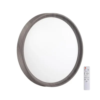 7627/DL PALE SN 122 Светильник пластик/венге под дерево LED 48Вт 3000-6300K D400 IP43 пульт ДУ WOODI