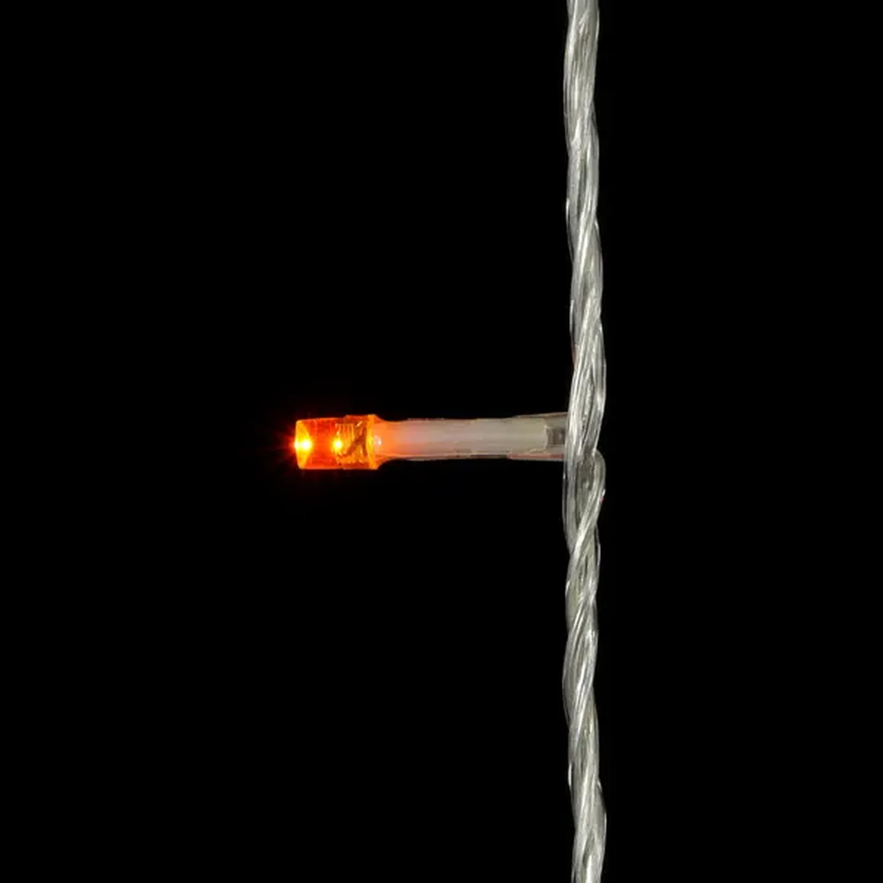 Гирлянда Нить 20м Оранжевая 24В, 200 LED, Провод Прозрачный Силикон, IP65