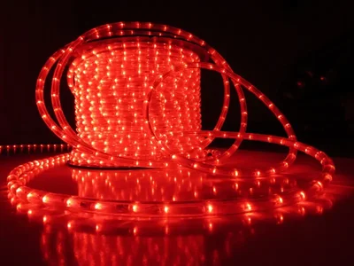 Дюралайт круглый LED-DL-2W-100M-1M-12V-R красный,13мм, 12 Вольт