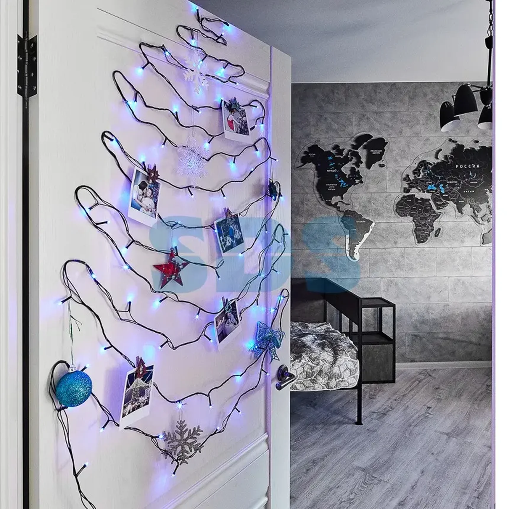 Гирлянда Твинкл Лайт 10 м, темно-зеленый ПВХ, 80 LED, цвет: Синий