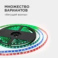 10-102 Комплект адресной светодиодной ленты 24В, 14,4Вт/м, smd5050, 60д/м, IP65, ширина подложки 10мм(черная), 10м, RGB