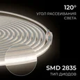 10-141 Комплект светодиодной ленты 220В 10Вт/м, 600лм/м, 4000К (д/б), SMD2835, 120д/м, 13,5х7мм, 5м, IP65, с аксесcуарами
