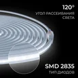 10-142 Комплект светодиодной ленты 220В 10Вт/м, 600лм/м, 6500К (х/б), SMD2835, 120д/м, 13,5х7мм, 5м, IP65, с аксесcуарами