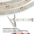 10-20 Комплект светодиодной ленты 12В, 4,8Вт/м, smd3528, 60 д/м, IP65, 2,5м, коннектор, БП