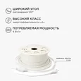 10-57 Светодиодная лента, 220В, 6Вт/м, smd2835, 60д/м, IP44, 600Лм/м, белый шнур ПВХ с прозрачным рассеивателем