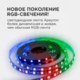 10-92 Комплект адресной светодиодной ленты 24В, 14,4Вт/м, smd5050, 60д/м, IP20, ширина подложки 10мм(черная), 2м, RGB