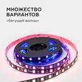 10-92 Комплект адресной светодиодной ленты 24В, 14,4Вт/м, smd5050, 60д/м, IP20, ширина подложки 10мм(черная), 2м, RGB