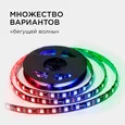 10-97 Комплект адресной светодиодной ленты 24В, 14,4Вт/м, smd5050, 60д/м, IP65, ширина подложки 10мм(черная), 2м, RGB