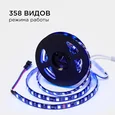 10-97 Комплект адресной светодиодной ленты 24В, 14,4Вт/м, smd5050, 60д/м, IP65, ширина подложки 10мм(черная), 2м, RGB