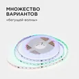 10-99 Комплект адресной светодиодной ленты 24В, 14,4Вт/м, smd5050, 60д/м, IP20, ширина подложки 10мм(белая), 10м, RGB