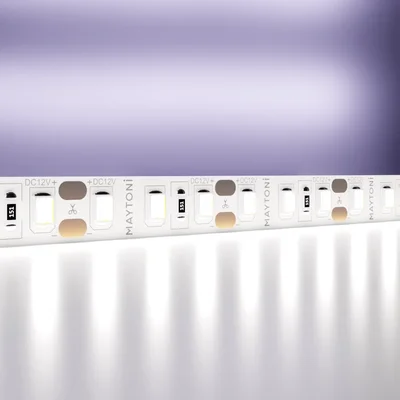 Светодиодная лента 12В 2835 14,4Вт/м 6000K 5м IP20, 10116