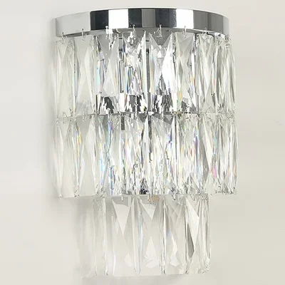 NEWPORT 10120 10123/A new , Бра, Chrome Clear crystal L27*H34*Sp13.5 cm G9 3*25W