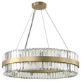 NEWPORT 10240 10241/60, Подвесной светильник, Brass Clear crystal D60*H15 cm G4 LED 24*4W